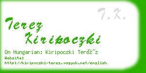 terez kiripoczki business card